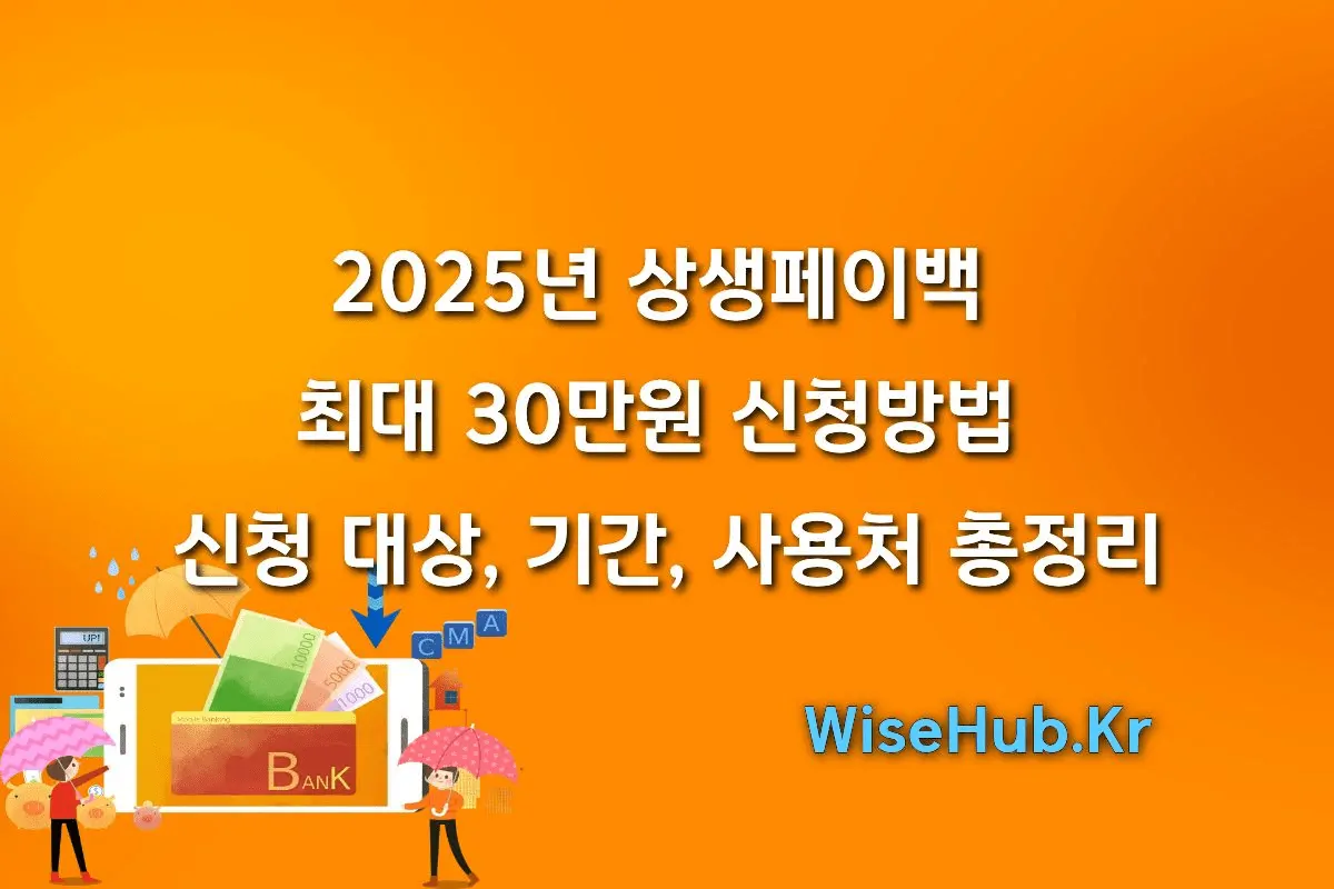 2025년 상생페이백 최대 30만원 신청방법: 신청 대상, 기간, 사용처 총정리 썸네일