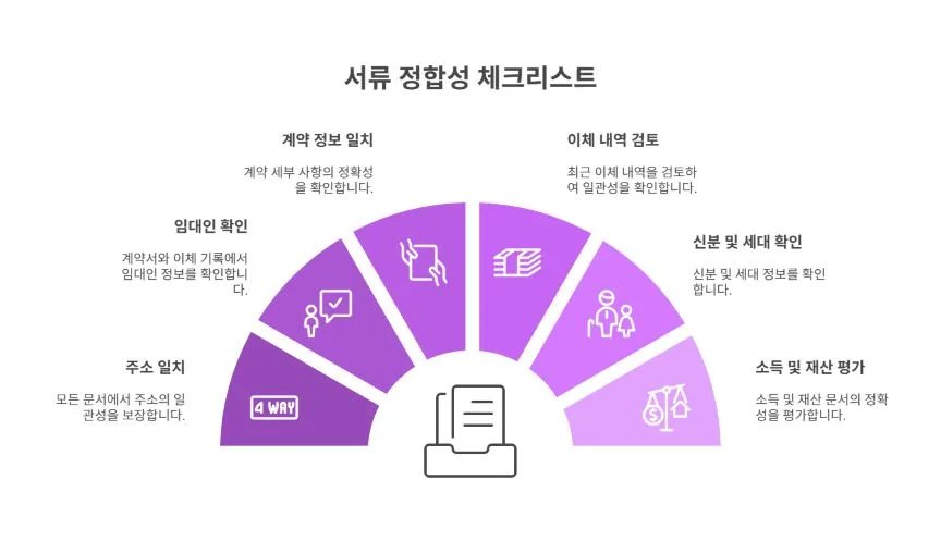 2025 청년월세 서류 정합성 체크리스트