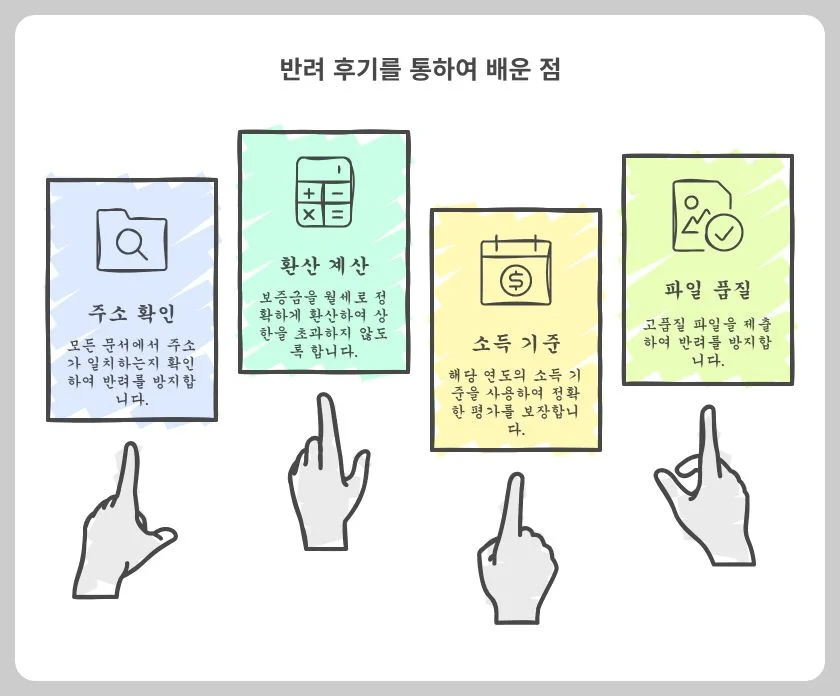 청년 전세 반려 후기를 통하여 배운 점 인포그래픽