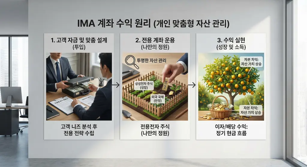 ima좌 수익의 원리 실사 인포그래픽