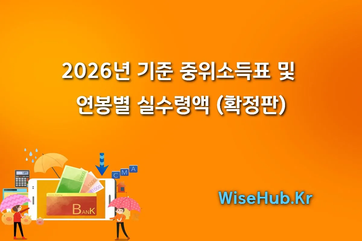 2026년 기준 중위소득표 및 연봉별 실수령액 (확정판) 썸네일