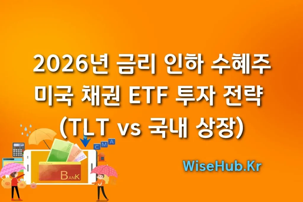 2026년 금리 인하 수혜주: 미국 채권 ETF 투자 전략 (TLT vs 국내 상장)