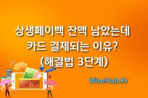 상생페이백 잔액 남았는데 카드 결제되는 이유 (해결법 3단계) 썸네일