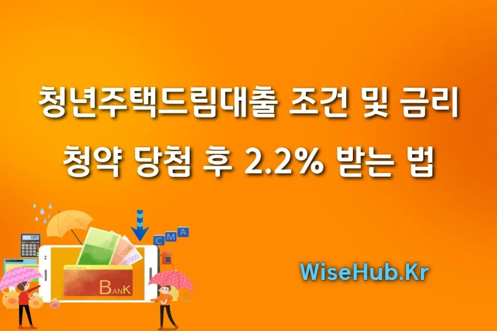 청년주택드림대출 조건 및 금리: 청약 당첨 후 2.2% 받는 법