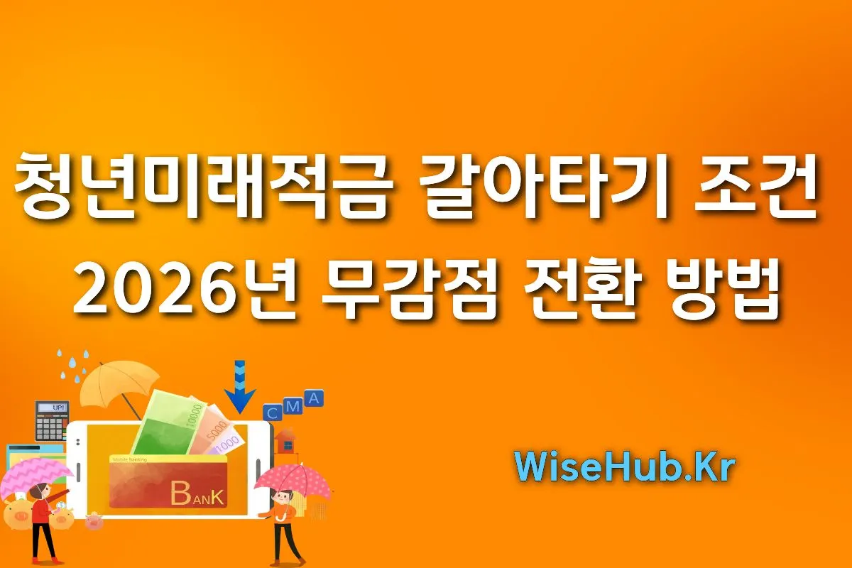 청년미래적금 갈아타기 조건 총정리 | 2026년 무감점 전환 방법 썸네일