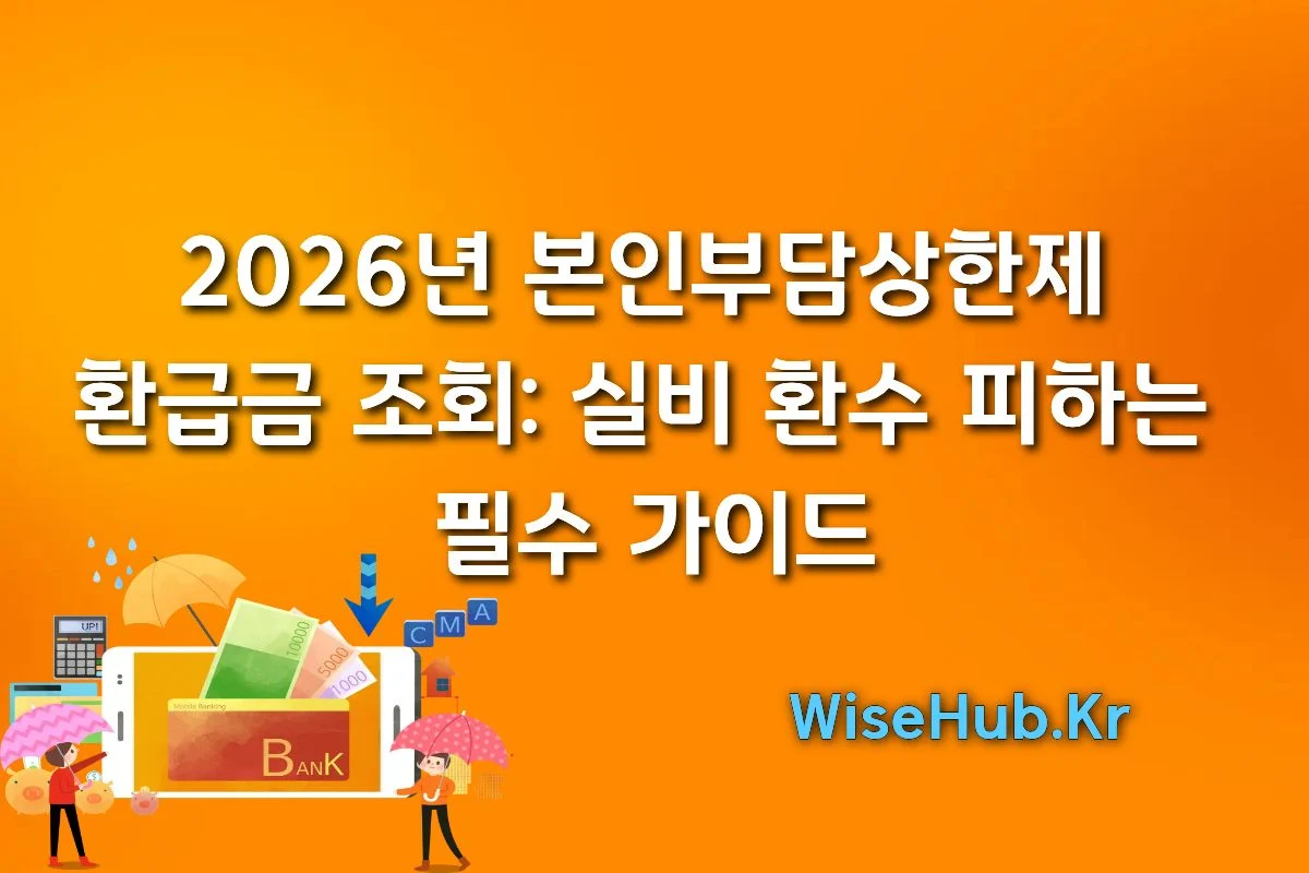 2026년 본인부담상한제 환급금 조회: 실비 환수 피하는 필수 가이드
