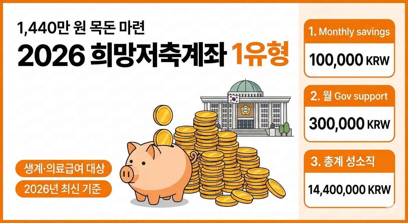 2026 희망저축계좌 1유형 안내 인포그래픽
