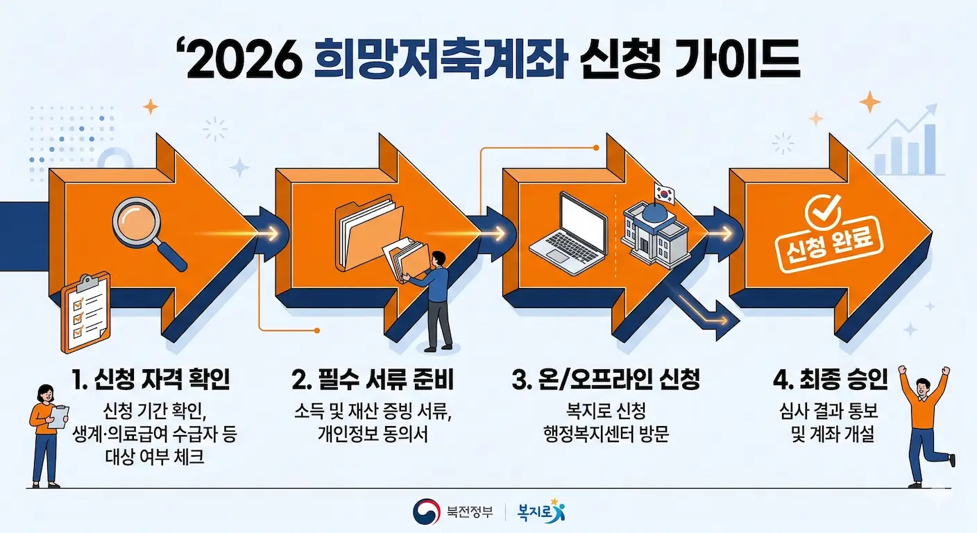 2026 희망저축계좌 신청기간 및 가이드 인포그래픽