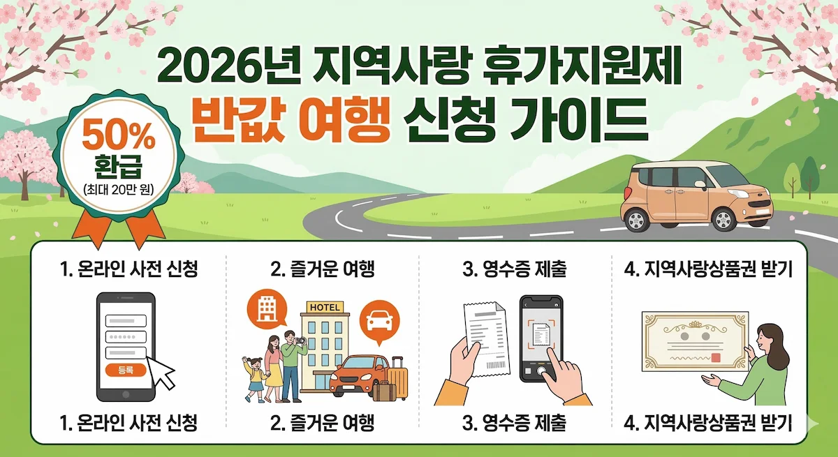 2026년 지역사랑 휴가지원제 반값 여행 신청 가이드