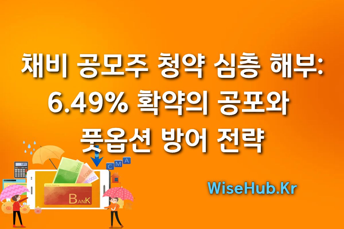 채비 공모주 청약 핵심 가이드: 6.49% 확약 리스크와 풋옵션 대응 전략
