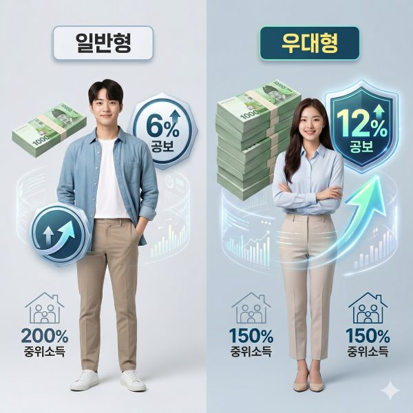 청년미래적금 일반형과 우대형 차이 안내 인포그래픽