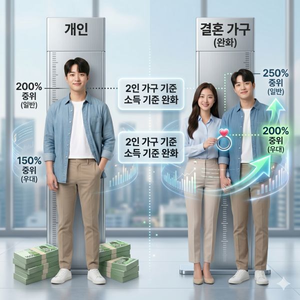 청년미래적금 2인가구 기준 소득기준 완화요건 안내