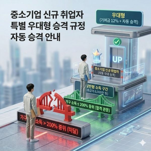 중소기업 신규 취업자 특별 우대형 승격 규정 안내