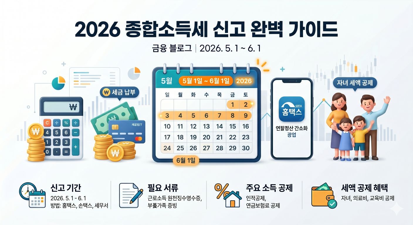2026 종합소득세 신고 완벽 가이드 인포그래픽 이미지