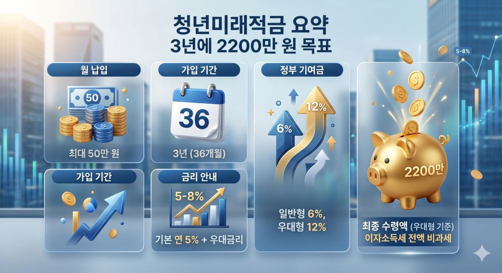 청년미래적금 요약 인포그래픽