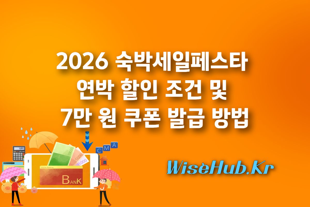2026 숙박세일페스타 연박 할인 조건 및 7만 원 쿠폰 발급 방법