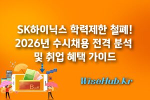 SK하이닉스 학력제한 철폐! 2026년 수시채용 전격 분석 및 취업 혜택 가이드 썸네일