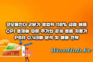 코오롱인더 주가 - 코오롱인더 주가 전망, 2분기 영업이익 118% 폭발적 성장과 애플 CPI 수혜 핵심 분석