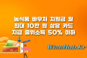 농식품 바우처 - 농식품 바우처 신청 방법과 지원 대상 총정리! 경기도 취약계층 먹거리 복지 혜택 가이드