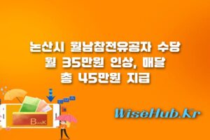 논산시 월남참전유공자 수당 - 논산시 월남참전유공자 수당 월 35만원 인상 매달 45만원 지급 혜택 총정리