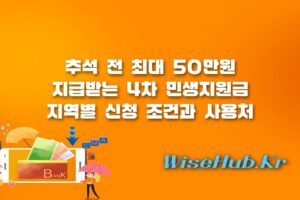 4차 민생지원금 - 4차 민생지원금 지급일 최대 50만원 지역별 신청 방법 및 사용처 총정리