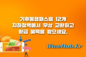 기후동행패스 - 기후동행패스 교체 방법 및 12개 지하철역 무상 교환처 총정리