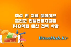 울진군 민생안정지원금 - 울진군 민생안정지원금 예산 140억원 전액 삭감 논란의 진실과 배경