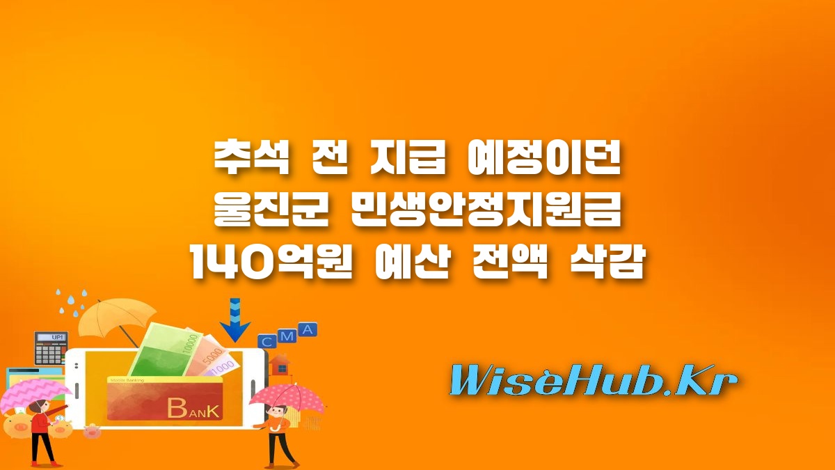 울진군 민생안정지원금 - 울진군 민생안정지원금 예산 140억원 전액 삭감 논란의 진실과 배경