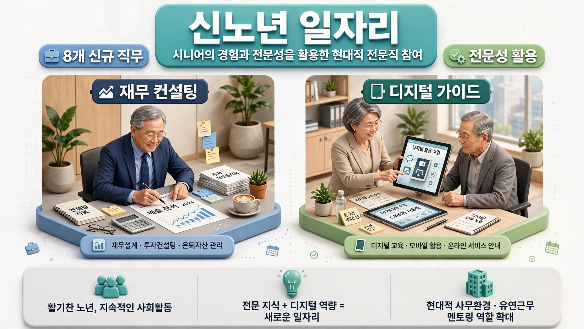 노인일자리 신규 직무 인포그래픽