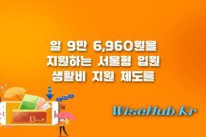 서울형 입원 생활비 - 서울형 입원 생활비 지원 자격 기준 금액 신청 방법 총정리