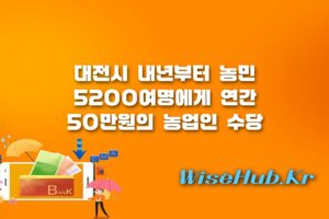 대전 농민수당 - 대전 농민수당 지급 확정: 내년부터 연간 50만원 지원 대상 및 신청 조건